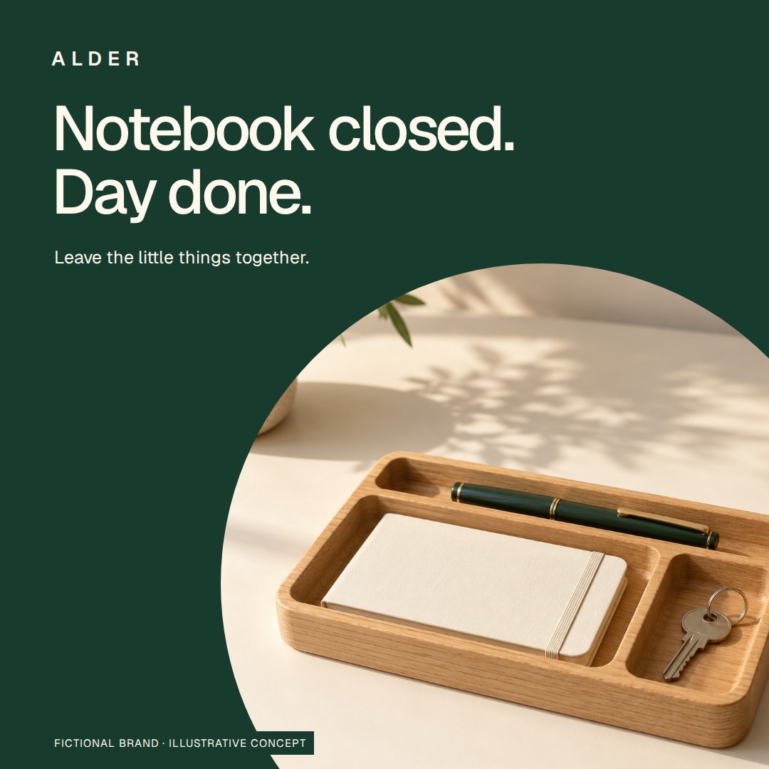 Alternate illustrative execution: Notebook closed. Day done.